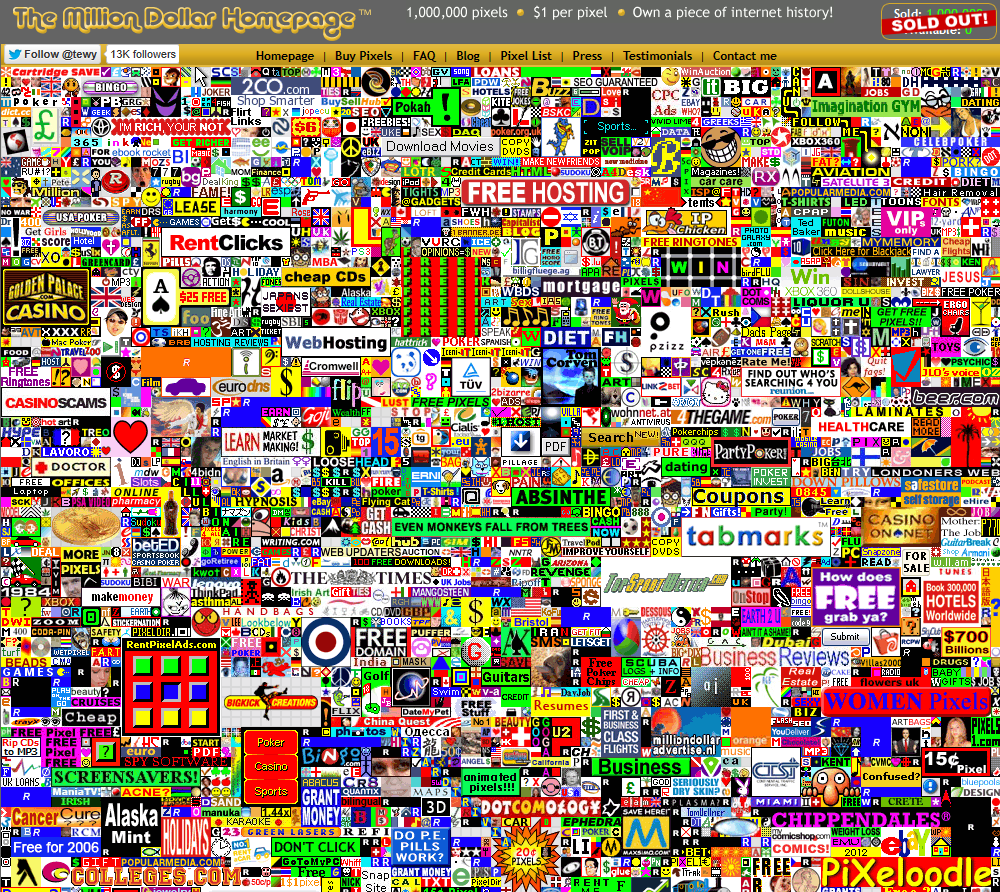 The Million Dollar Homepage